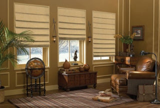 Deluxe Roman Shades Plain Fold, 50Wx84H Captiva Seaport