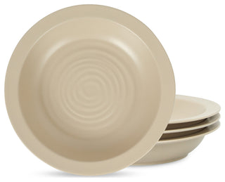 Stone Lain Orbit Stoneware Pasta Bowl Set of 4, Beige