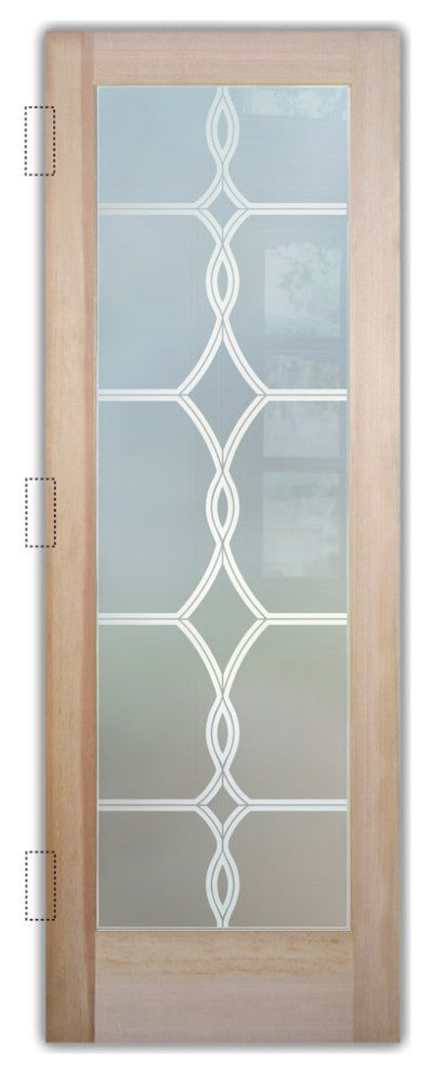 Interior Prehung Door or Interior Slab Door - Diamond Beads - Douglas Fir...