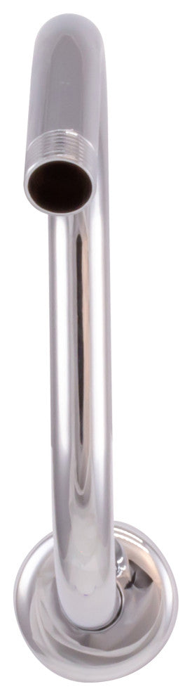 8" S-Shaped Shower Arm And Flange In Polished Chrome