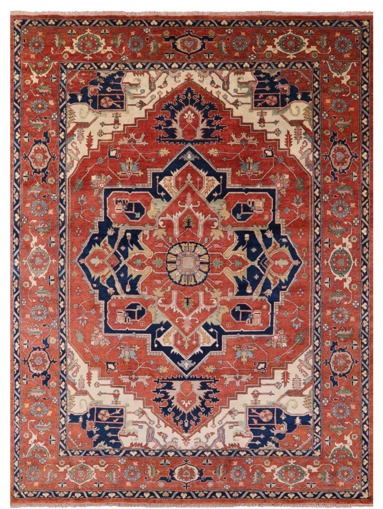 Heriz Serapi Hand Knotted Wool Rug 10' 1" X 14' 0" - Q16011