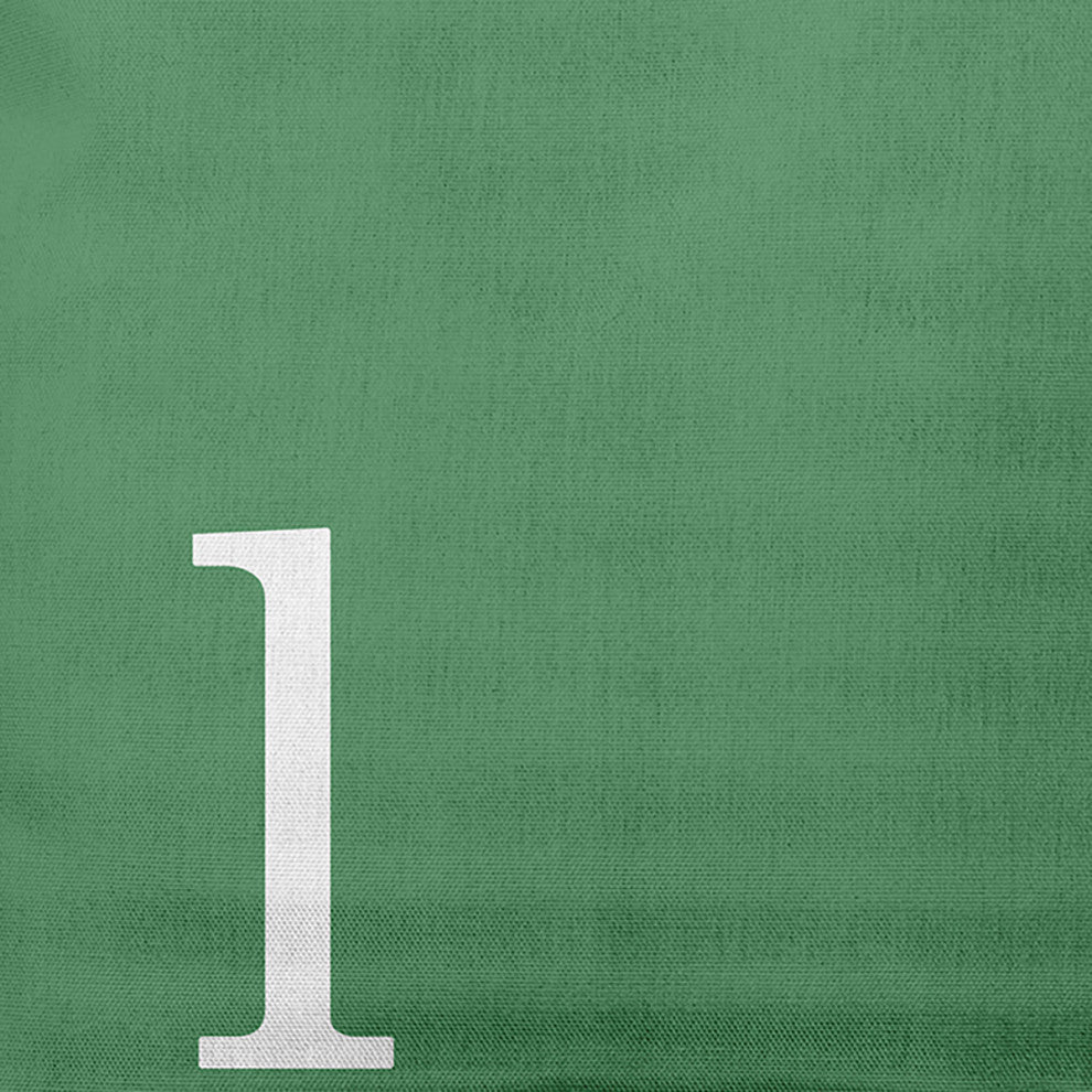 16"x16" Modern Monogram Decorative Throw Pillow, Sage