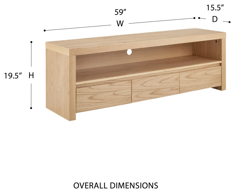 Bryant Media Stand, Oak