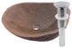 Novatto Irregular Terra Cobblestone Natural Stone Vessel Sink with Drain, Chrome