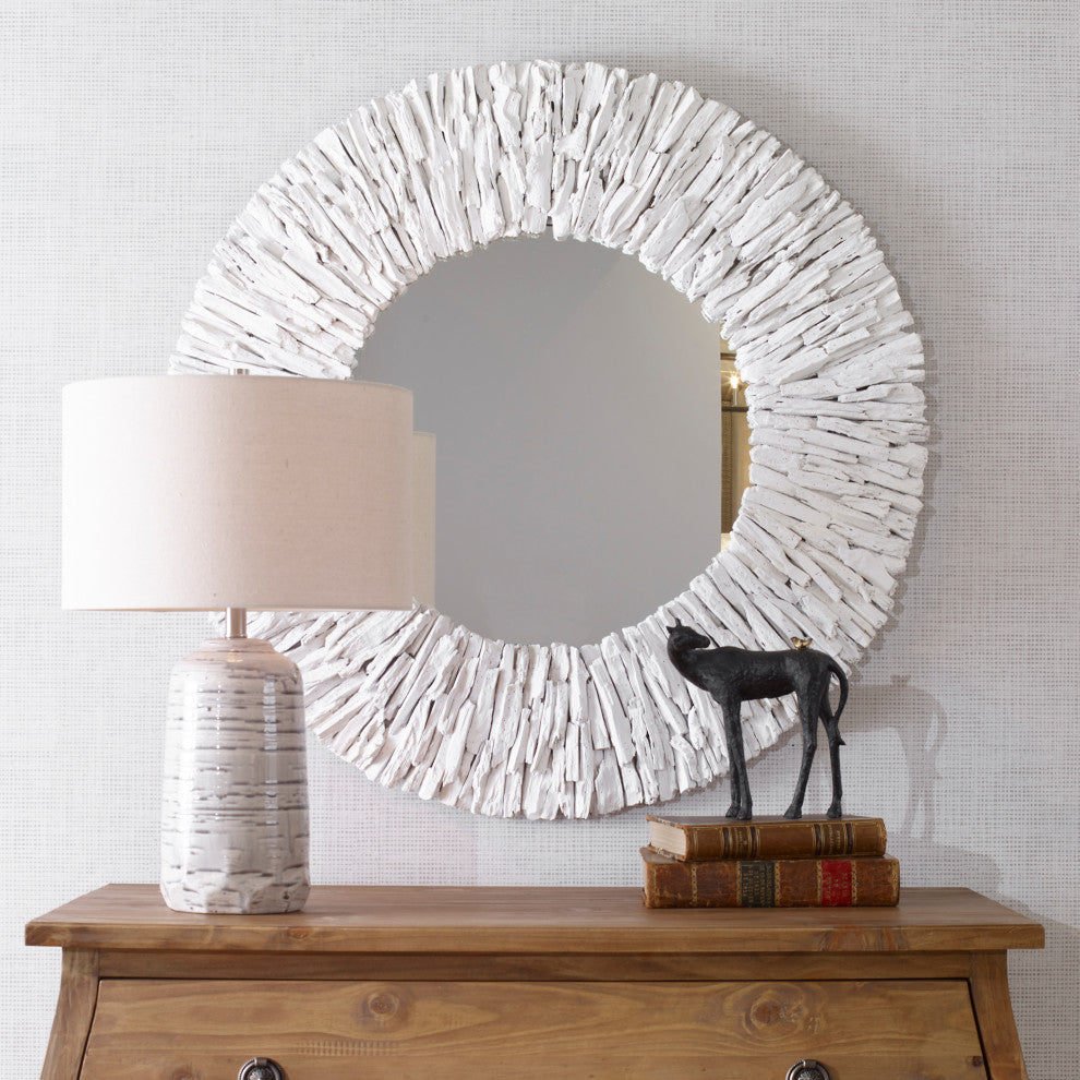 Uttermost - 09808 - Mirror - Teak Branch - Matte White