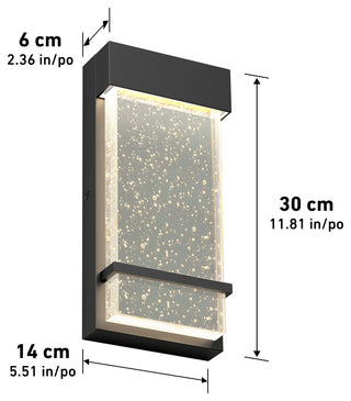 Artika Skyler Integrated LED Outdoor Wall Light, Black