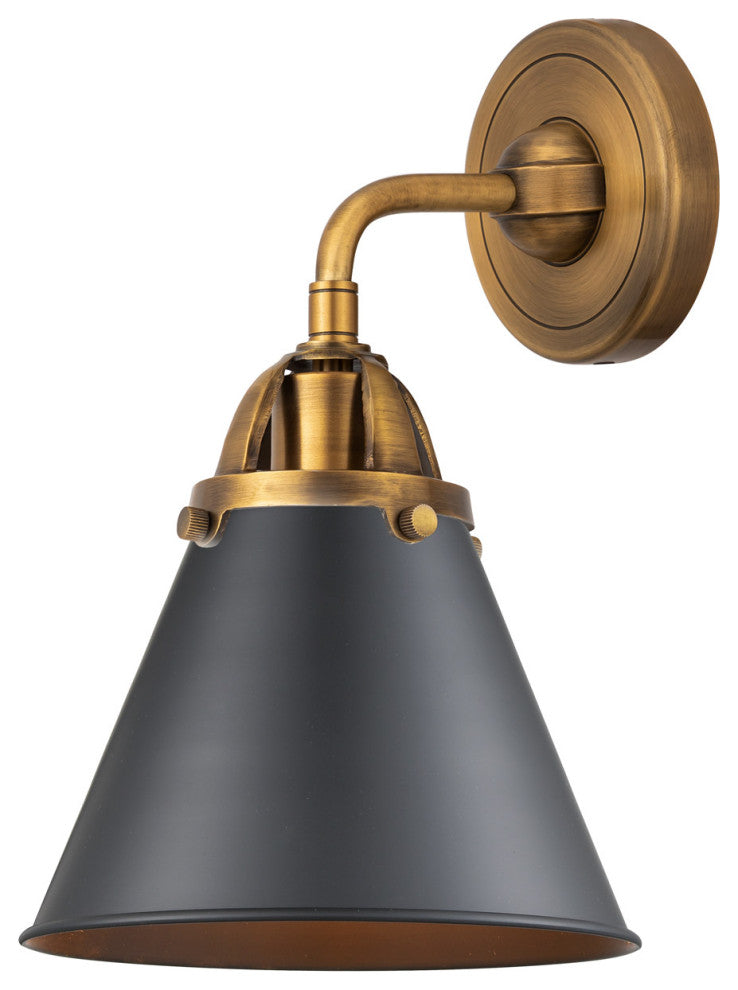 Innovations 288-1W-BB-M13-BK-LED 1 Light 8" Sconce, Brushed Brass