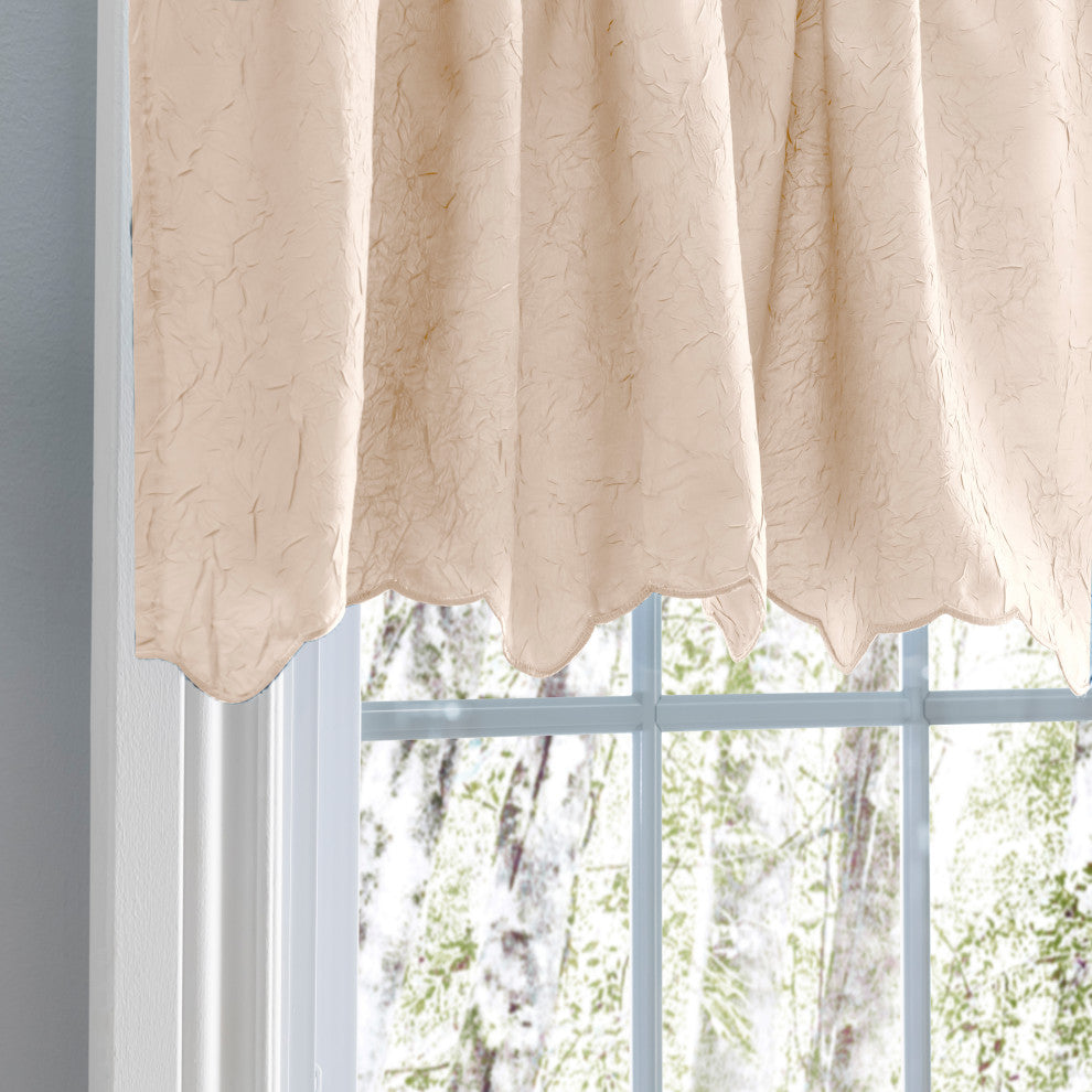 Portland Crushed Taffeta 48" x 15" Valance, Natural