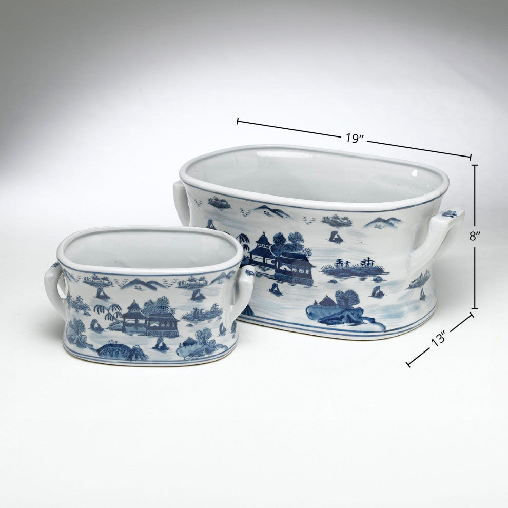 Ferrara 2-Piece Porcelain Pot Planter Set