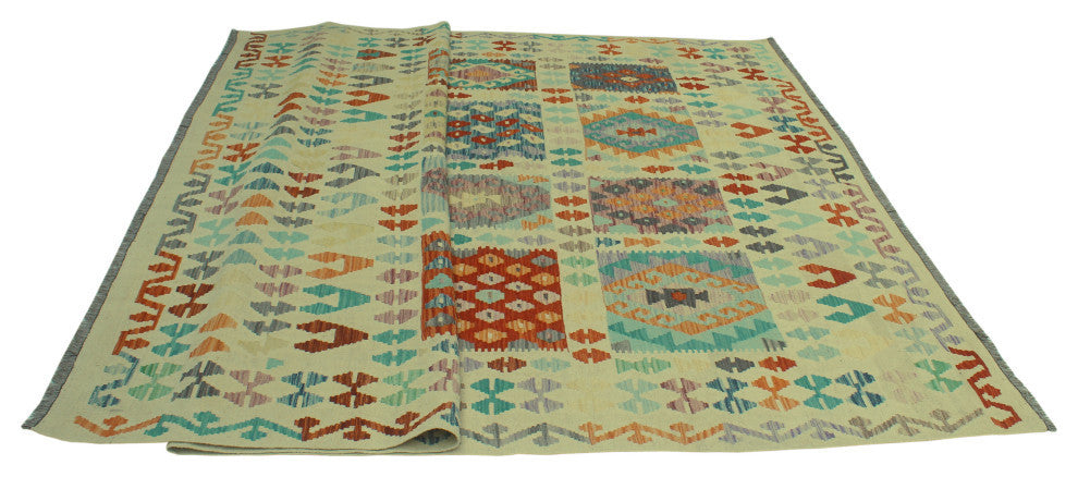 Sangat Kilim Anargul Ivory/Rust Rug, 8'3x11'3