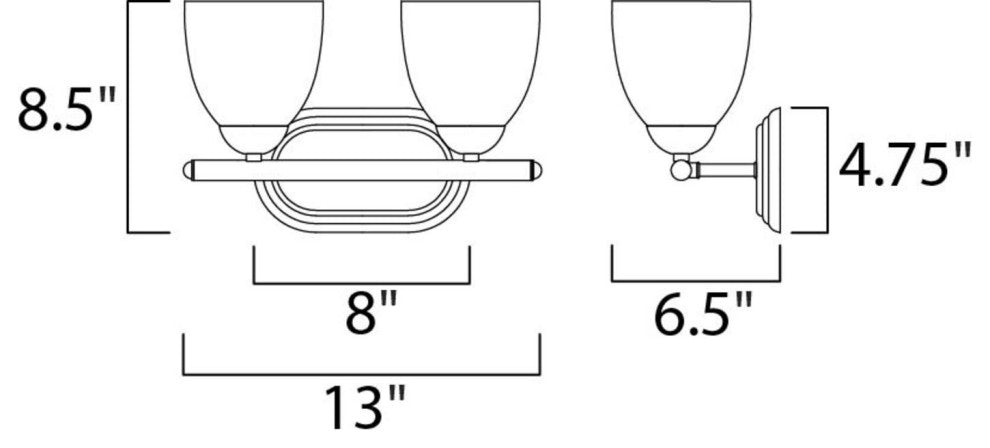 Maxim 11312 Axis 13"W Bath Light - Oil Rubbed Bronze / Frosted Glass