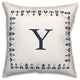 Nautical Monogram - Y 18x18 Indoor / Outdoor Pillow