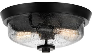 Quoizel QF3414EK Two Light Flush Mount, Earth Black Finish
