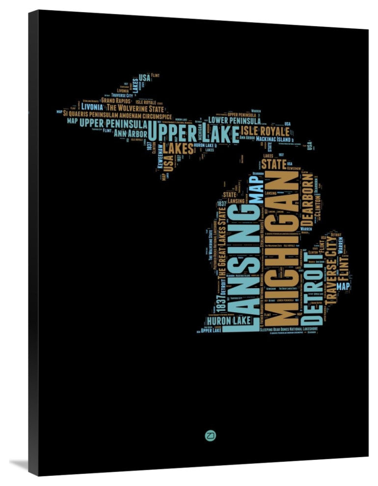 "Michigan Word Cloud 1" Fine Art Print