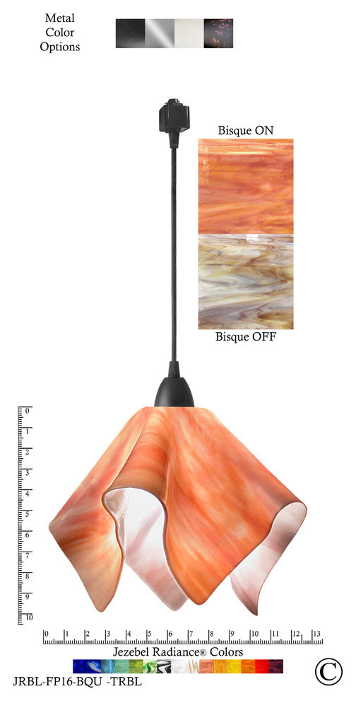 Jezebel Radiance Flame Track Light, Large, Bisque