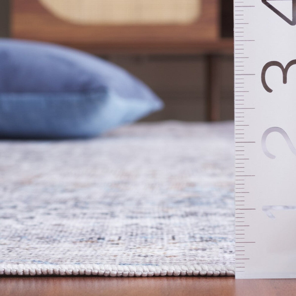 Safavieh Arizona Machine-Washable Collection ARZ539 Rug, Beige/Charcoal, 4'x6'