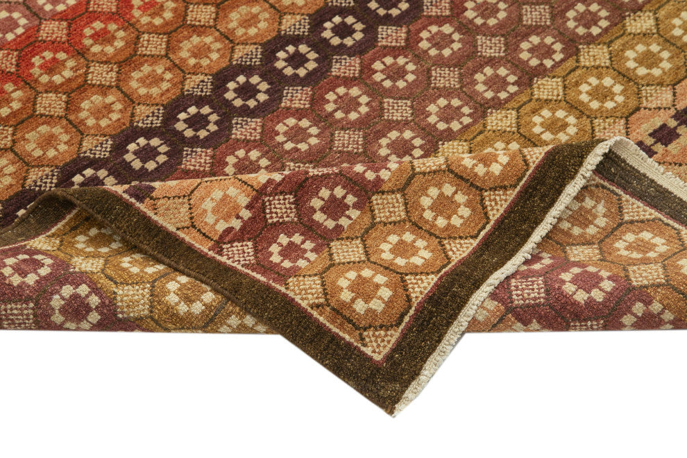 Rug N Carpet - Handwoven Oriental 8' 0" x 9' 11" Decorative Oushak Area Rug