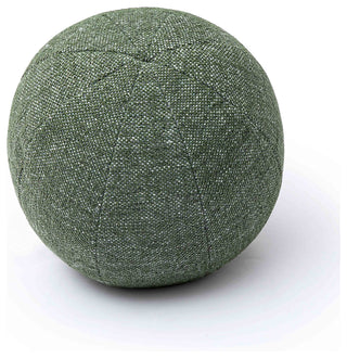 Boba Round Pillow, Forest Green Textured Basketweave, 9"