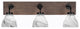Oxbridge, Bath Bar, Matte Black & Painted Distressed Metal, 6.25" Onyx Swirl