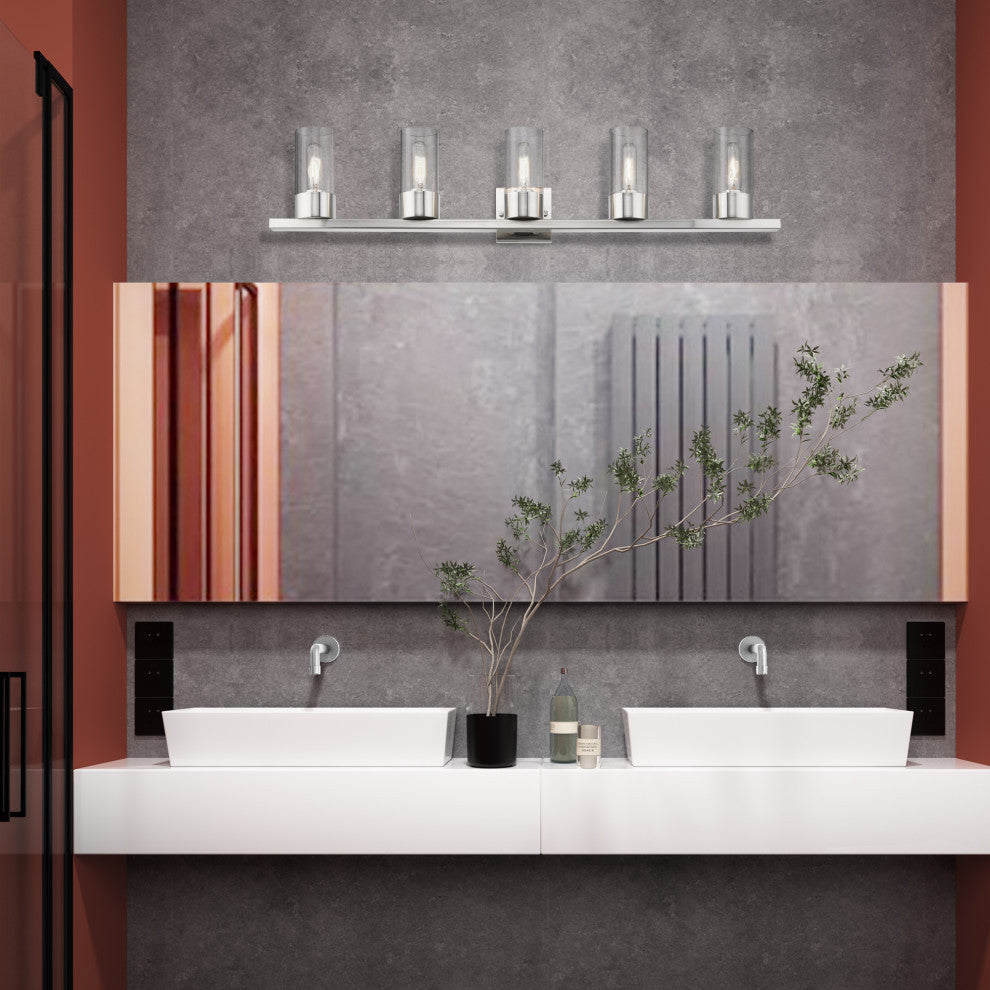 Carson 5 Light Brushed Nickel Vanity Sconce