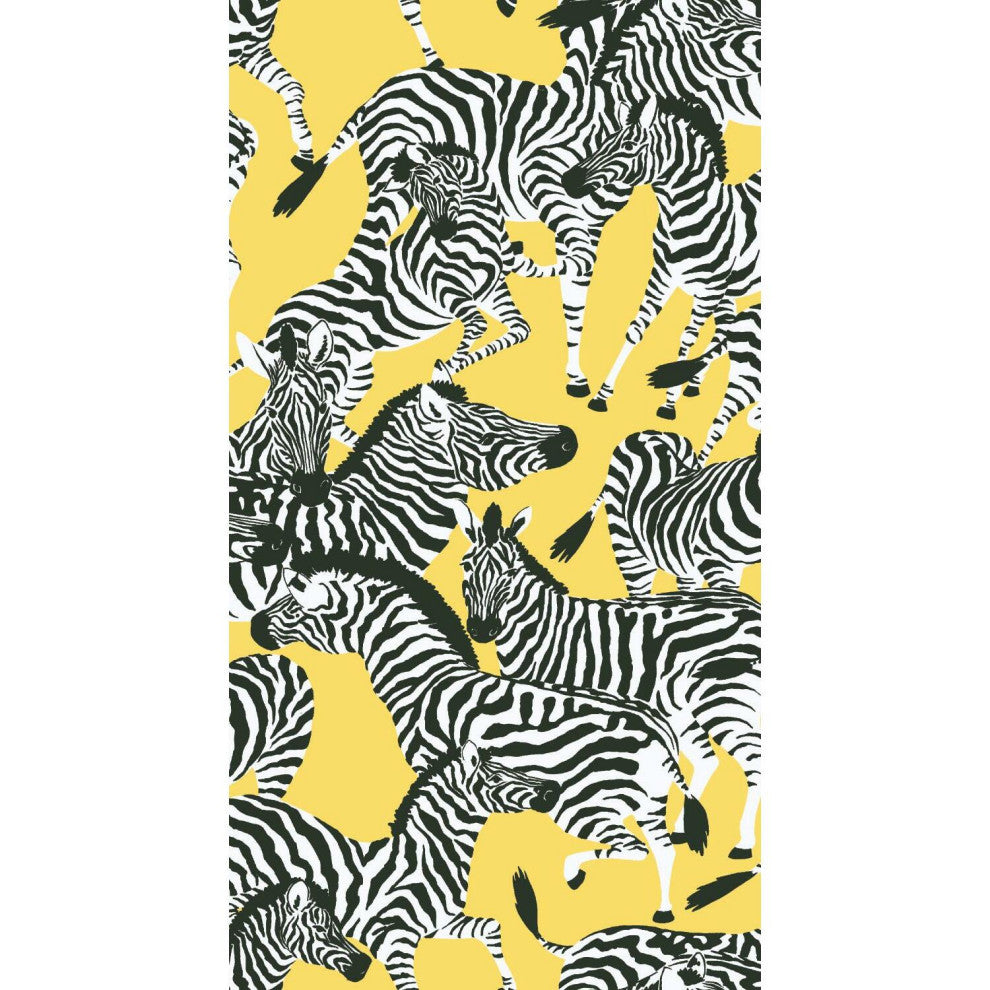 Yellow & White Herd Together Peel & Stick Wallpaper