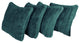 Super Mink Throw Pillow Covers, Set of 4, Dark Teal, 20''x20''