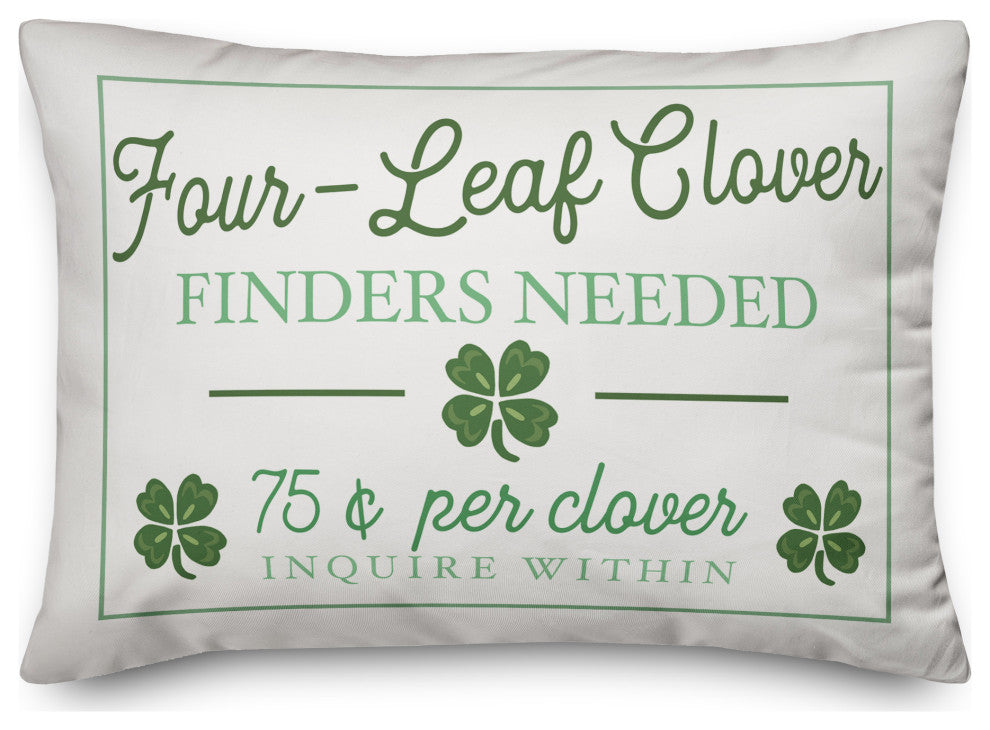 Four Leaf Clover Finders 14x20 Spun Poly Pillow