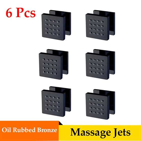 Fontana Peru Dark Oil Rubbed Bronze Rainfall LED Shower, Massage Jets