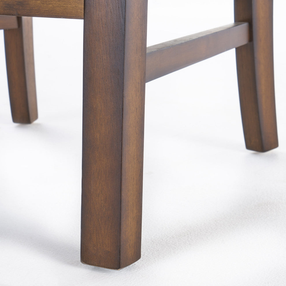 GDF Studio Claudia Contemporary Upholstered Dining Chairs, Set of 2, Natural/Brown