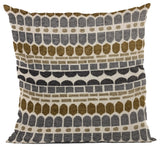 Plutus Green, Gray Harmony Border Luxury Throw Pillow, 20"x36"
