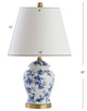 Penelope 22" Chinoiserie Table Lamp, Blue and White, Set of 2