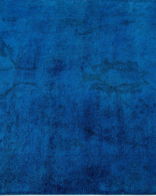 Vibrance, One-of-a-Kind Hand-Knotted Runner Rug Blue, 2'6"x21'7"