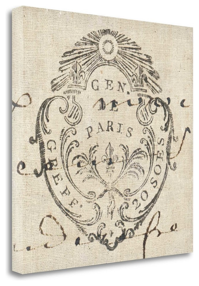 "Letter Crest I" By Wild Apple Portfolio, Giclee Print on Gallery Wrap Canvas