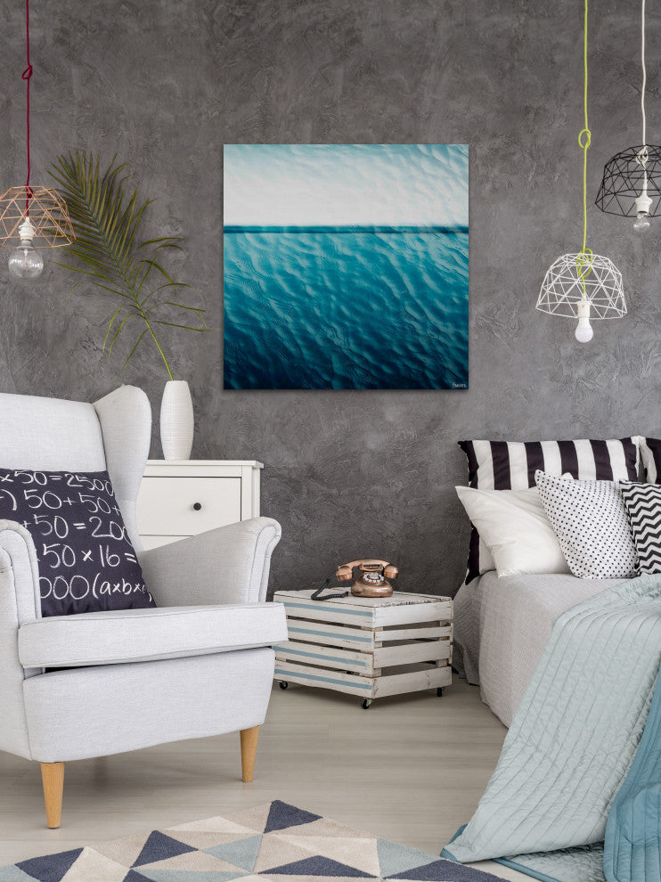 "Waves" Print on Canvas, 32"x32"