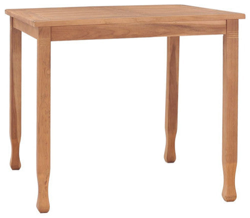 vidaXL Solid Teak Wood Patio Dining Set 3 Piece Wooden Table Chair Seating