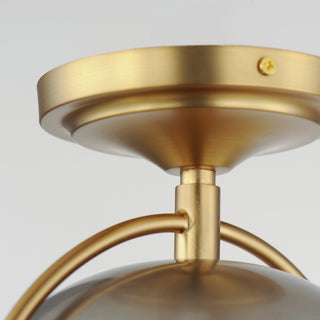 Maxim 12410 Duke 10"W Semi-flush Globe Ceiling Fixture - Satin Nickel / Satin