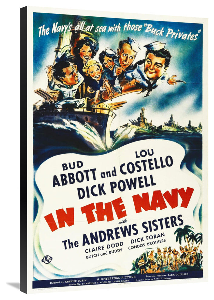"Abbott & Costello - In The Navy" Canvas by Hollywood Photo Archive, 24x36"