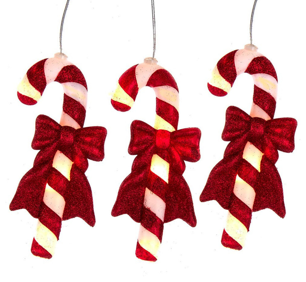 Kurt Adler 30-Light 5 Piece Battery-Operated Candy Canes Light Set