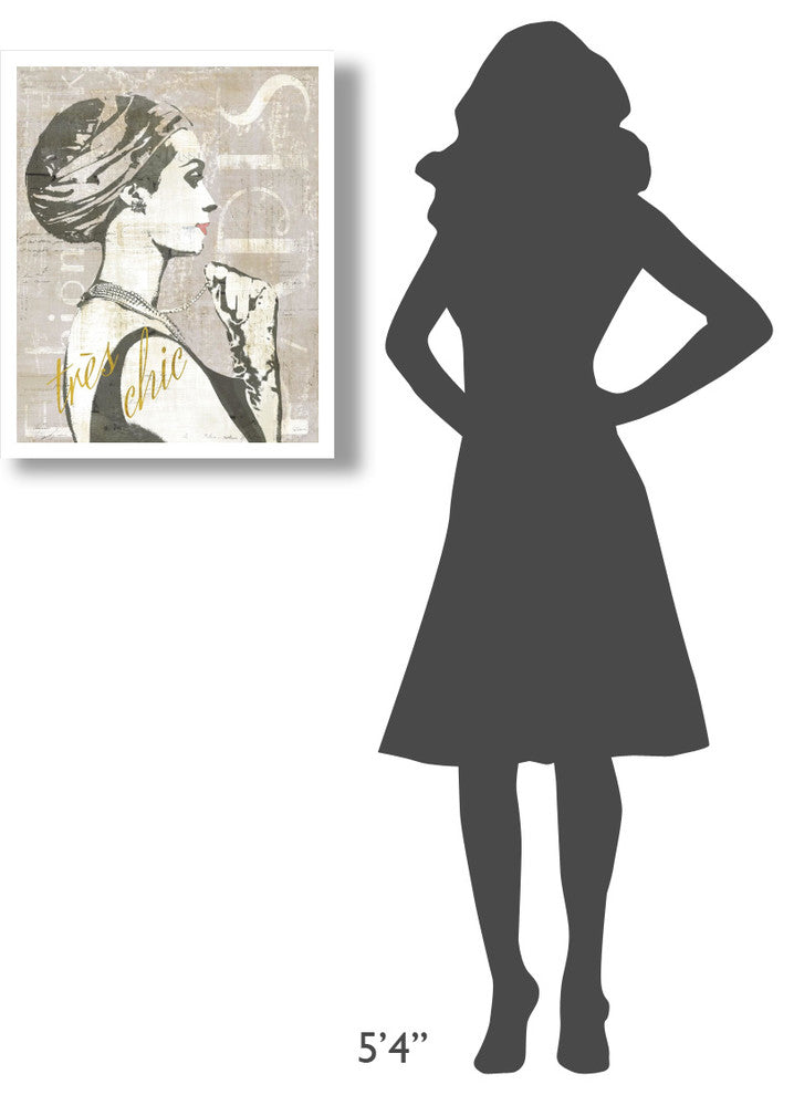 "Fashion Week Paris Screenprint III" Paper Print by Sue Schlabach, 22"x26"