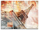 "Eiffel Tower Paris" Metal Wall Art, 3 Panels, 36"x28"