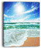 "Vibrant Summer Sea At Daylight" Modern Beach Canvas Art Print, 30"x40"