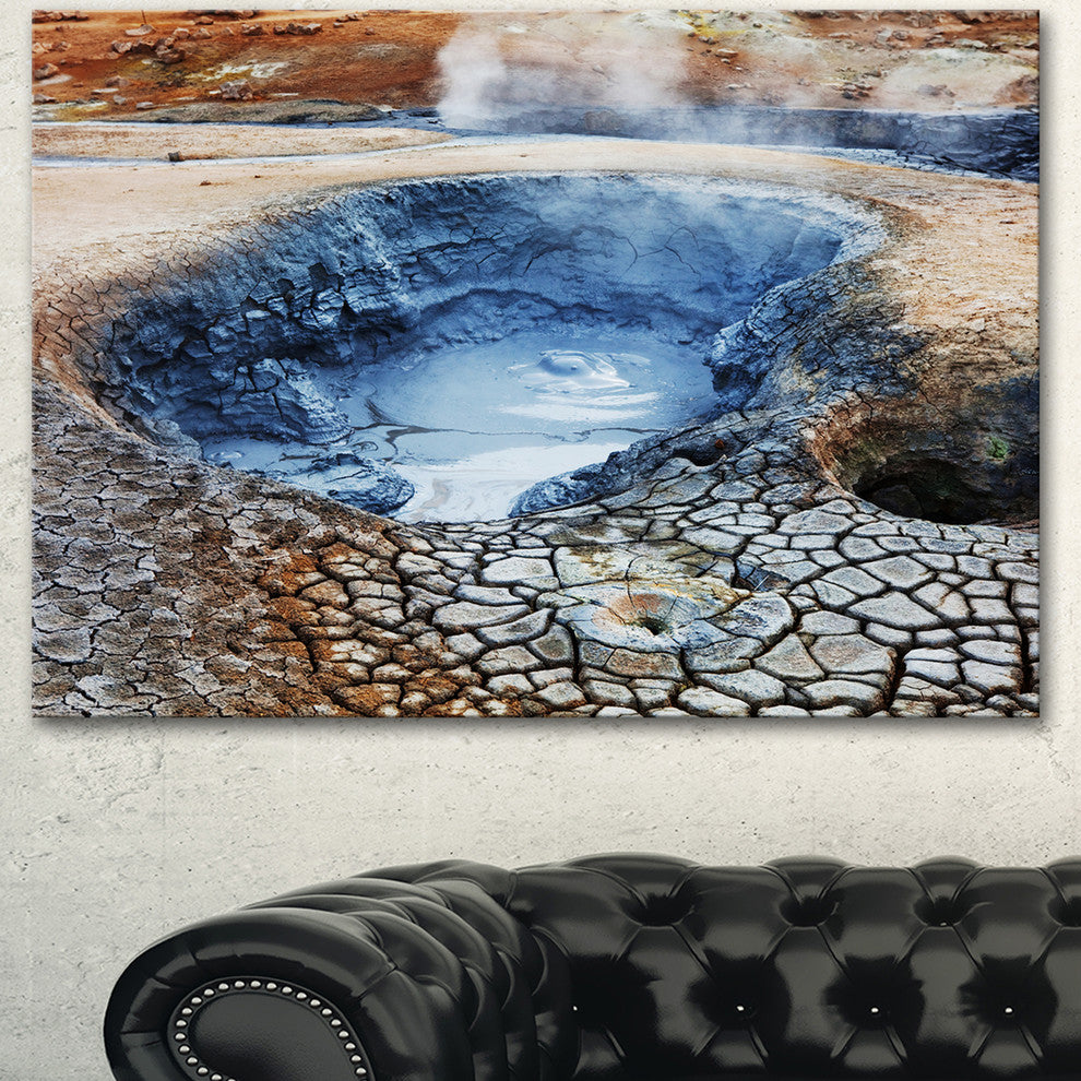 Beautiful Fumarole Field in Iceland, Landscape Wall Art on Canvas, 40"x30"