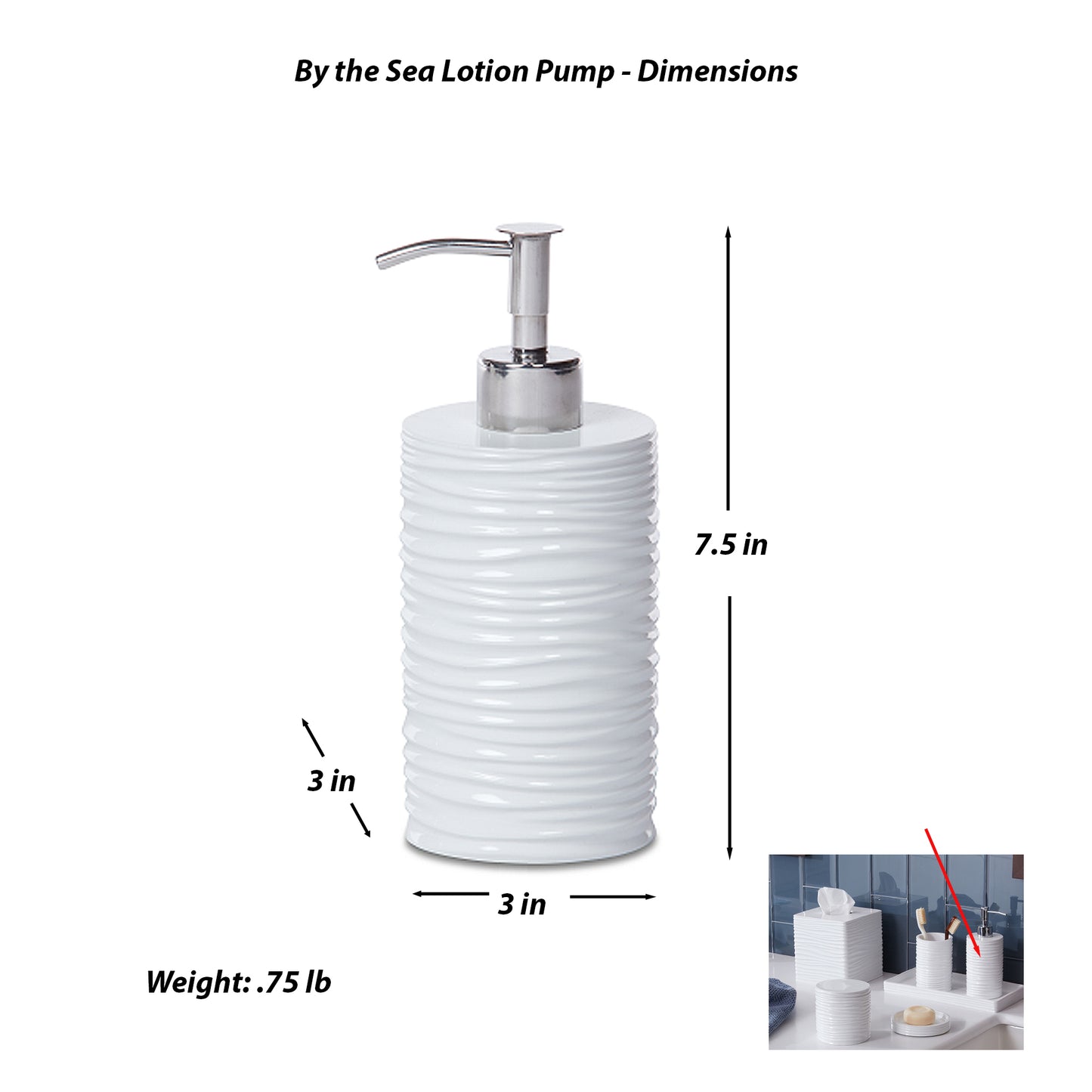 By the Sea 3-Piece Bathroom Accessory Set