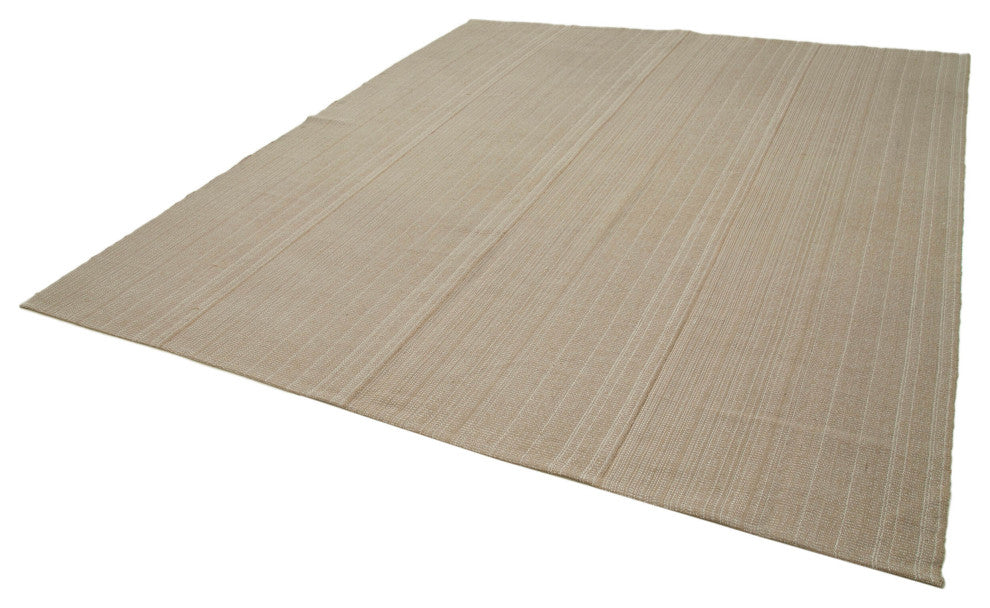 Rug N Carpet - Handmade Turkish 9' 3'' x 10' 7'' Modern Design Wool Kilim Rug