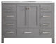 Gela Single Vanity, Gray, 48", Without Mirror