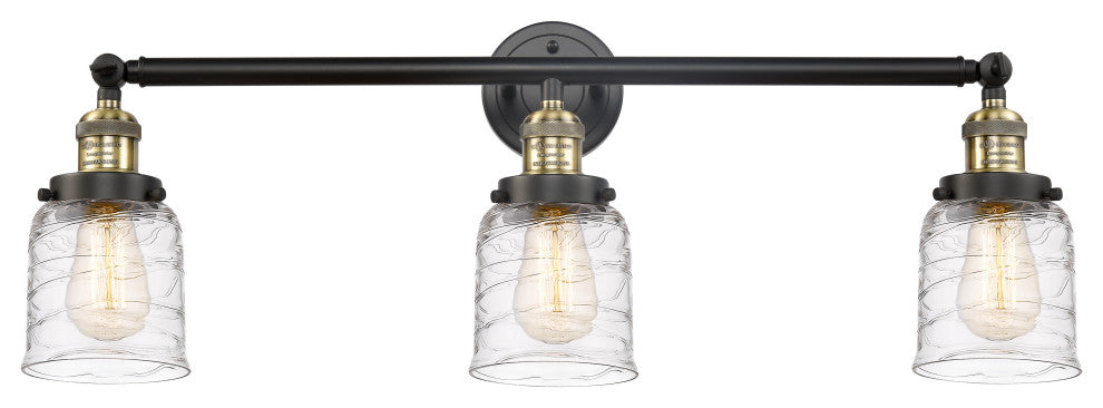 INNOVATIONS 205-BAB-G513-LED 3-Light Bath Vanity Light Black Antique Brass