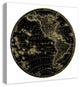 Globe Circle Print 2 24x24 Canvas Wall Art