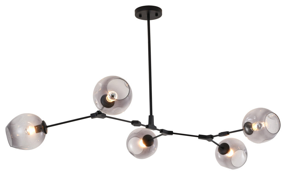 Bethel International DLS57C59B 5-Light Chandelier Black