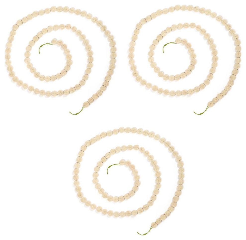 Small Dots Garland, Cream, 6', Set of 3