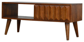 Chestnut Prism Sliding Media Unit